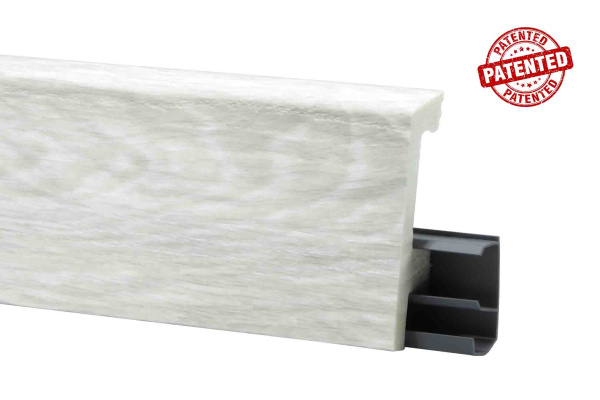 Плинтус HDPS напольный WINART PRO универсальный монтаж с тиснением 80мм, 2,0м Quadro Pro Тали WP044