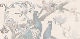 Плитка кер. глаз. для стен 250х500 Панно Павана Птицы 1 светло-бежевый