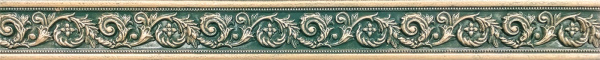 Плитка керам. глаз., Adele Verde Бордюр 50*500, BW0ADE24 (Водопоглощение BIII)