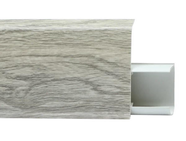 Плинтус ПВХ с съемной панелью TERA 72мм 746 Альба (2,2м)