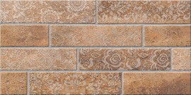 Плитка декор Брик 1 коричневый (Плитка керамическая полусухого прессования глазурованная группы BIII (E>10%) 600х300х9) 1 сорт