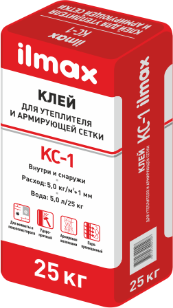 Состав клеевой полимерминеральный "Ilmax КС-1" (25 кг.).