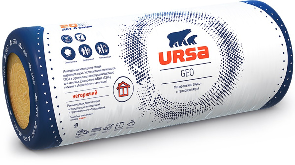 2095680 Маты теплоизоляционные URSA М-11-2-10000х1200х50мм (1,2м.куб)