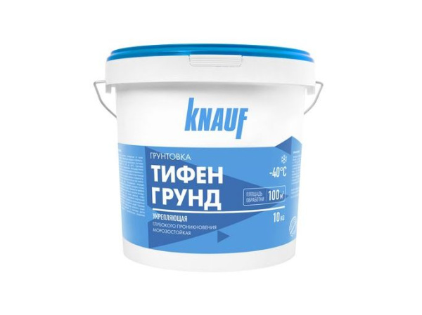 Грунтовка полимерная, воднодисперсионная, для наруж/внутр. работ КНАУФ Тифенгрунд F 10кг (36)
