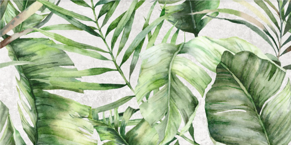 Панно Sombra 2 тропики  (Плитка керамическая полусухого прессования глазурованная группы BIII (E>10%) 500х250х8) 1 сорт