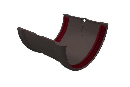 Соединитель желобов ПВХ Grand Line графит (RAL 7024)