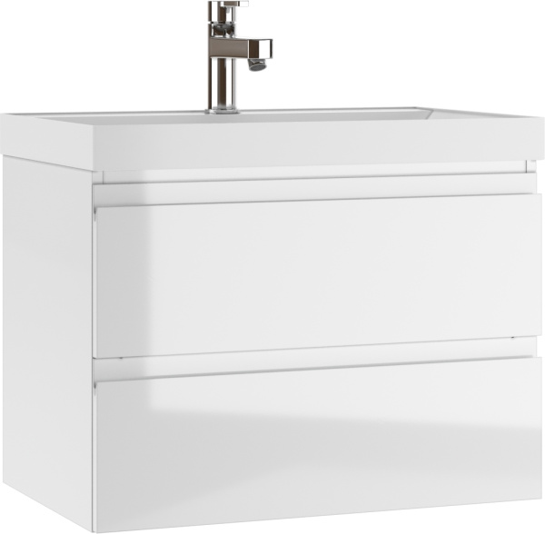 Тумба подвесная под умывальник "Classica 70" Graffo белый глянец В2 Домино DGr2115T