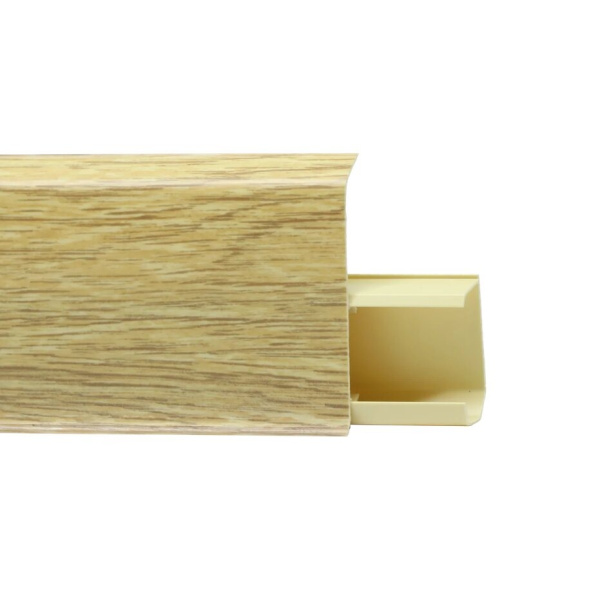 Плинтус ПВХ с съемной панелью TERA 72мм 710 Дуб Окланд (2,2м)