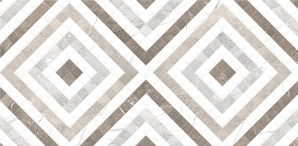 Siluet орнамент (Плитка керамическая полусухого прессования глазурованная группы BIII (E>10%) 500х250х8) 1 сорт