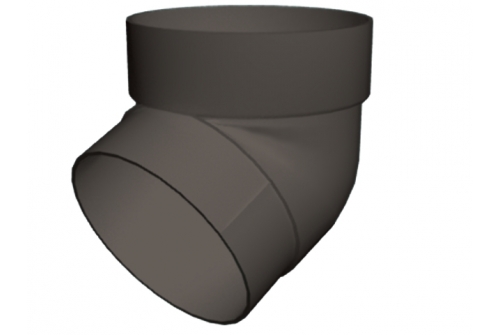 Колено трубы 67 град. ПВХ GL графит (RAL 7024)