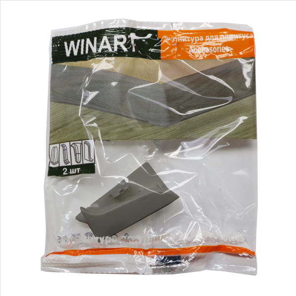 Заглушка левая и правая 58мм 858 Мрамор темный (упак 2шт)