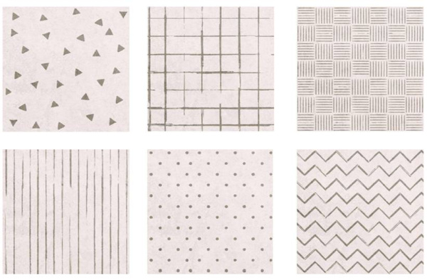 Настенная плитка Адажио мат. орнамент светло-серый 200x200 (Водопоглощение BIII) (микс декор в коробке)