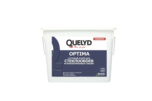 Клей для стеклообоев и флизелиновых обоев Quelyd Optima, 15л