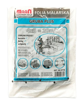 Пленка укрывочная малярная плотная 4*5м РП  MAAN