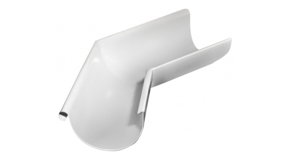 Угол желоба 135 град. унив. ПВХ Grand Line белый