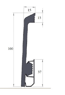 Плинтус HDPS напольный WINART PRO унив монт 100
