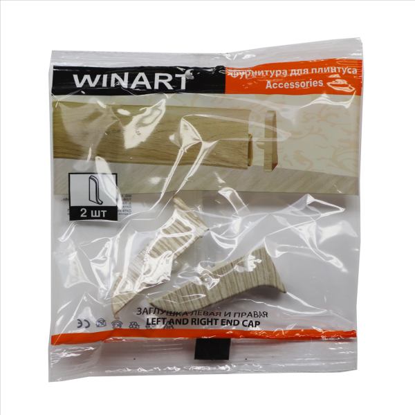 Заглушка левая и правая 58мм 851 Дуб льняной (упак 2шт)