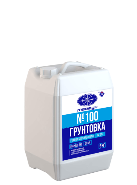 Грунтовка белая (5кг) Тайфун Мастер№100, 5кг