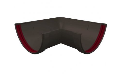 Угол желоба 90 град. унив. ПВХ Grand Line графит (RAL 7024).