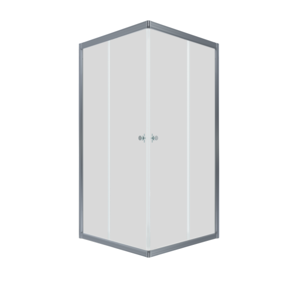 ДО "Вента-Хром" 80х80, квадрат, низ. подд. (2 места+сифонD90мм)