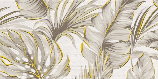 ВК Панно Brasiliana тропик 1 светло-бежевый (Плитка керамическая полусухого прессования глазурованная группы BIII (E>10%) 500х250х8) декоративная 1 сорт