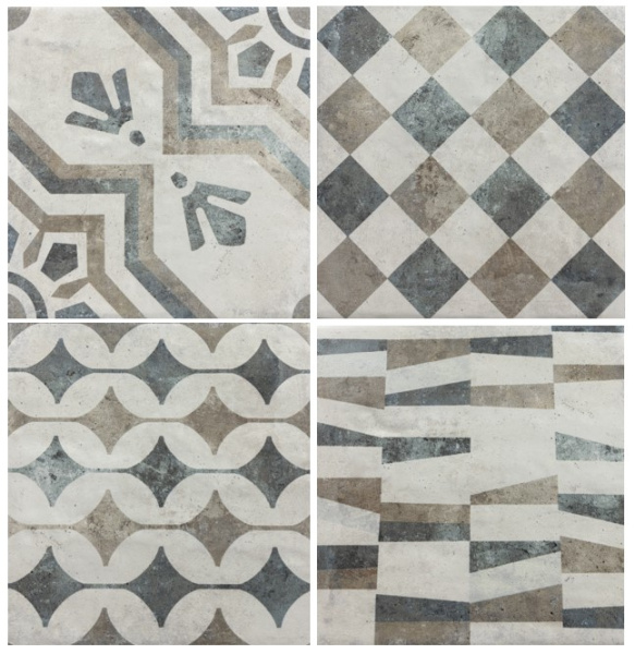 Настенная плитка Либретто мат. орнамент 200x200 (Водопоглощение BIII) (микс декор в коробке)