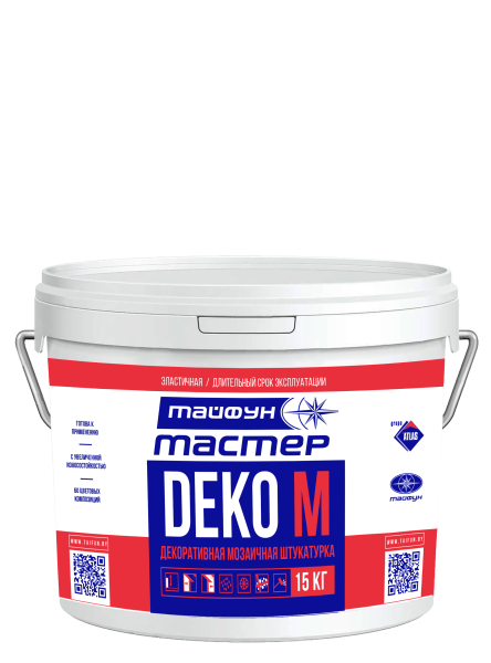 Защитно-отделочная штукатурка В (Н) П1 Д 1,2, Тайфун Мастер DECO M №111, 15кг