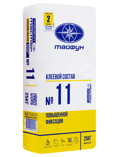 "Тайфун Мастер" №11 клеевой состав повышенной фиксации, меш. 25кг
