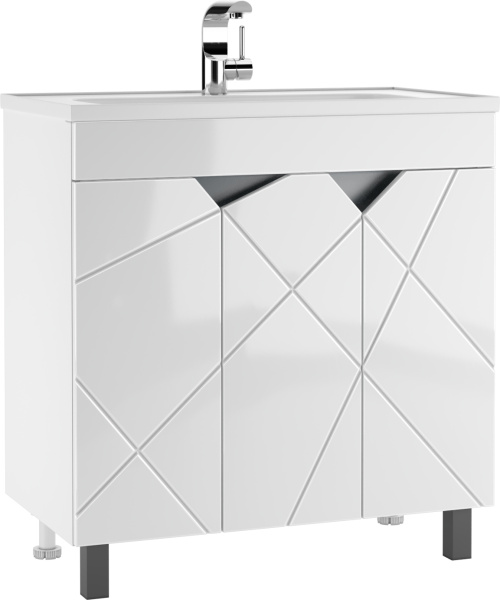 Тумба под умывальник "Absolute 80" Vector без ящика Домино DV6604T