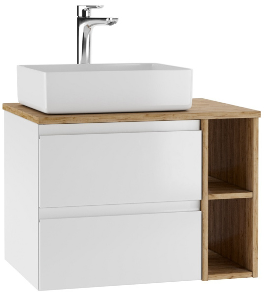 Тумба подвесная под умывальник "JOY 46" Frost 70 с двумя ящиками В2 Домино DF3401T