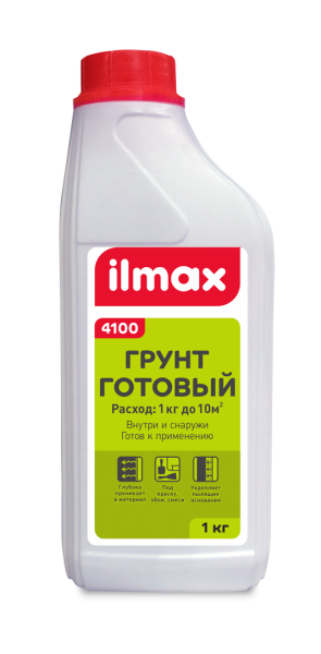 Грунтовка полимерная дисперсия Ilmax 4100  1кг.(1л)