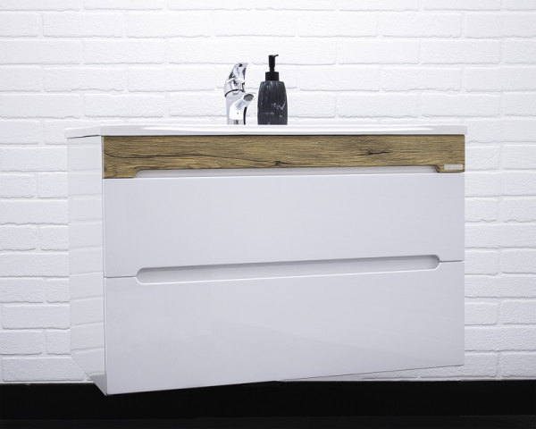 Тумба подвесная под умывальник "Elena 80" Maestro В2 Домино DM3302T