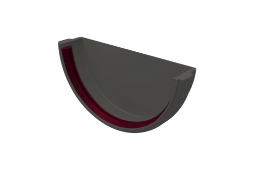 Заглушка желоба универсал. ПВХ Grand Line графит (RAL 7024)