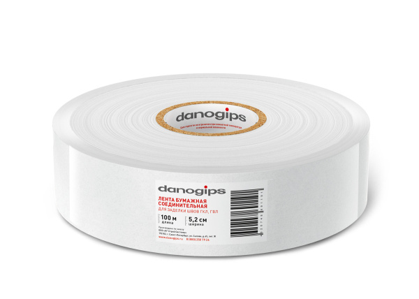 685800 Соединительная бумажная лента для заделки швов, 52мм*100м