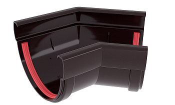 Угол желоба 135 град. 135 унив. ПВХ Grand Line коричневый (RR32)