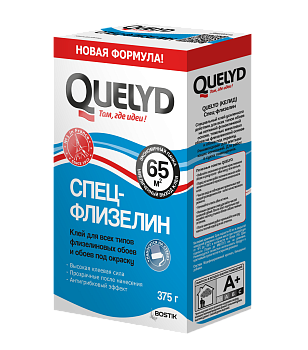 Клей обойный  QUELYD СПЕЦ-ФЛИЗЕЛИН 65 кв.м.,0.375кг