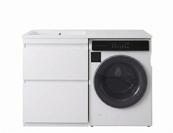 Тумба под стиральную машину MAGENTA 1195*495*880 БЕЛАЯ 2 ящ ViMark
