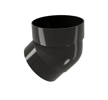 Колено трубы 45 град. ПВХ Grand Line чёрное (RAL 9005)