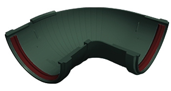 Угол желоба составной 90-150 град. ПВХ Grand Line зелёный (RAL 6005)