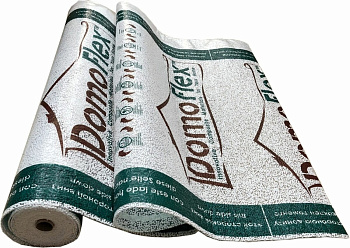 Подложка полимерная композитная DomoFlex (зеленый) 10м*1м*3мм, с клеевым клапаном/рул.10м2 /Россия/