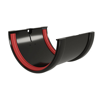 Соединитель желобов ПВХ Grand Line чёрный (RAL 9005)