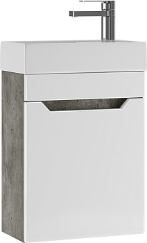 Тумба подвесная под умывальник "Енисей 40" Мечта без ящика Бетон АЙСБЕРГ DM2333T