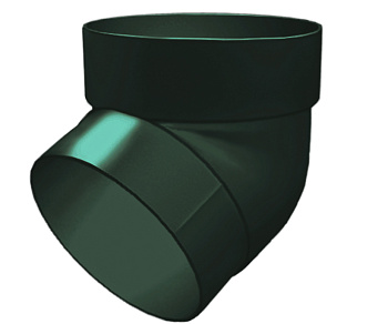 Колено трубы 67 град. ПВХ GL зелёный (RAL 6005)