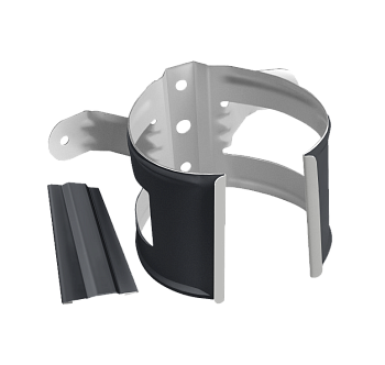 Хомут трубы метал. на дерево GL ПВХ графит (RAL 7024)