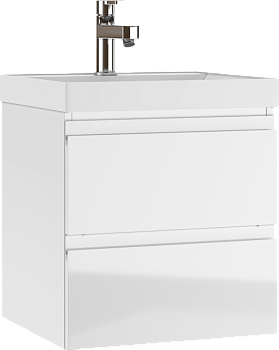 Тумба подвесная под умывальник "Classica 50" Graffo белый глянец В2 Домино DGr2113T