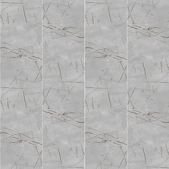 Панель ПВХ Stella Light Slim Мрамор Грей 673/1 / 2600х250х5 (15 шт./упак)